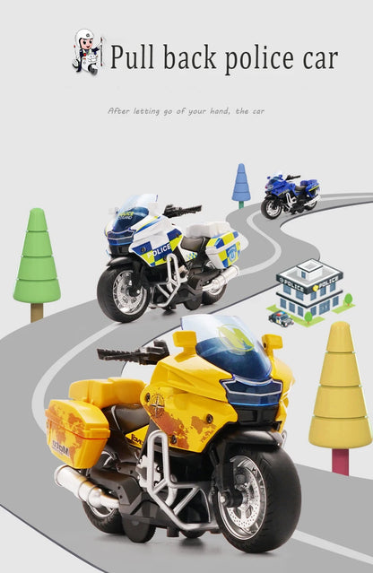 Car Model Alloy Pull Back Motorcycle Men's Locomotive