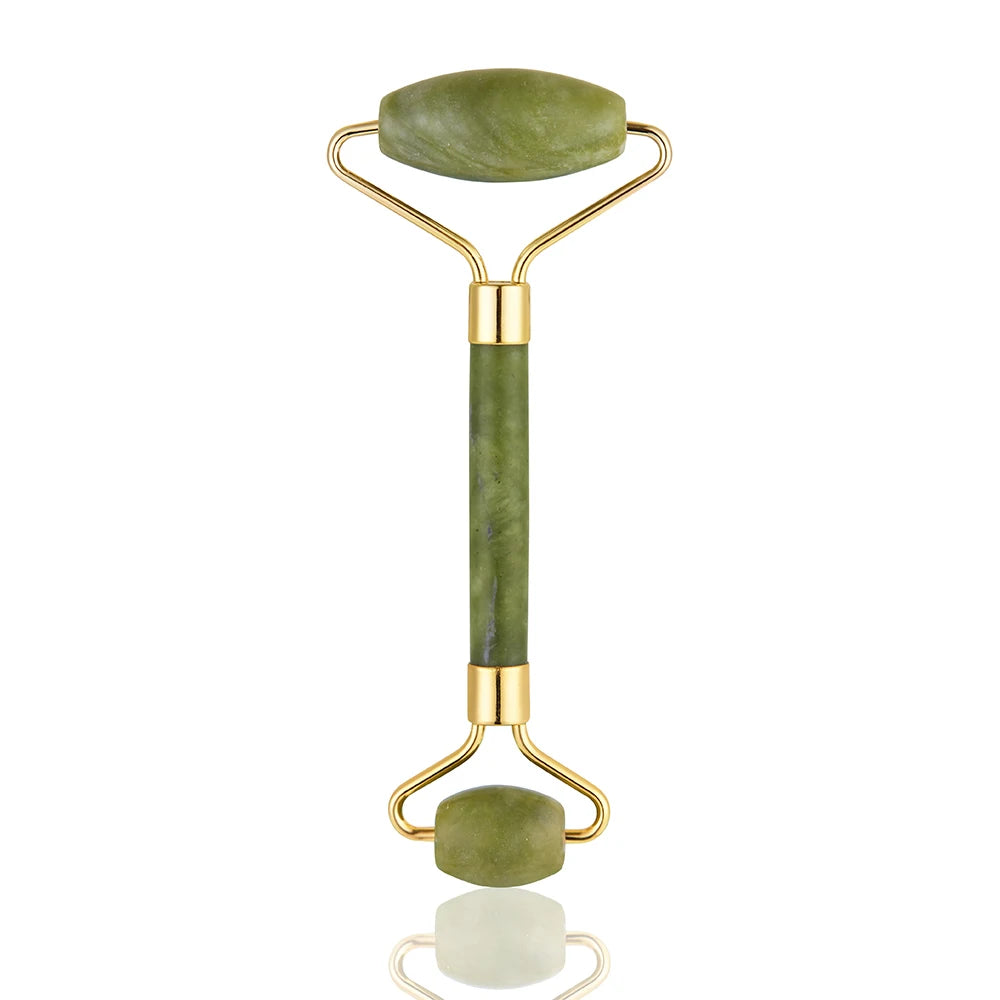 100% Natural Stone Gua Sha & Jade Roller Set