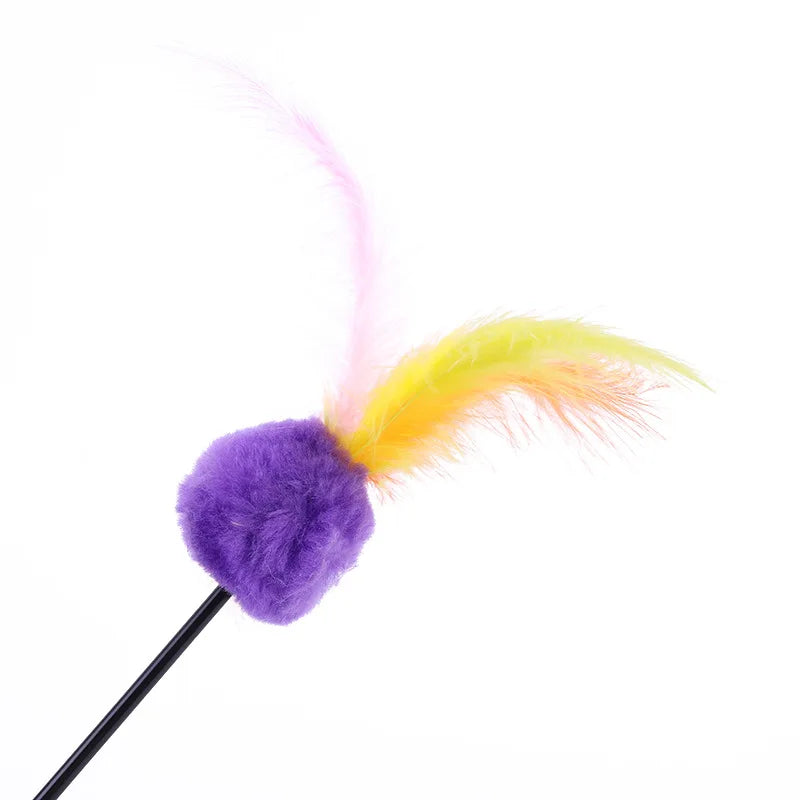Funny Kitten Cat Teaser Interactive Toy Rod