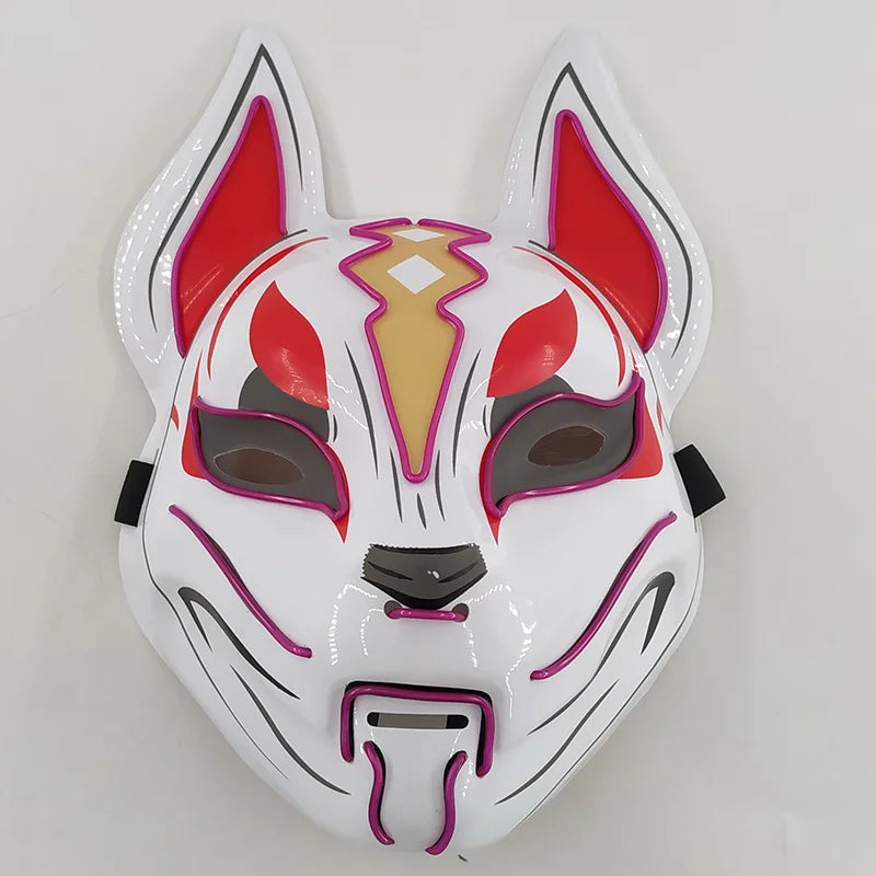 Glowing  Demon Slayer Mask Cosplay Japanese Cartoon