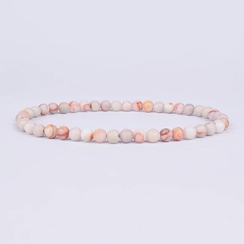 Mini Energy Charm Bracelet Natural Stone Beads Yoga Healing