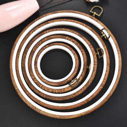 Sewing Tool Round Bamboo Embroidery Hoops Frame Set