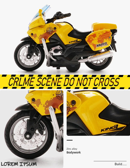 Car Model Alloy Pull Back Motorcycle Men's Locomotive