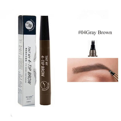 5 Colors Eyebrow Pencil Waterproof 4 Fork Tip Eyebrow
