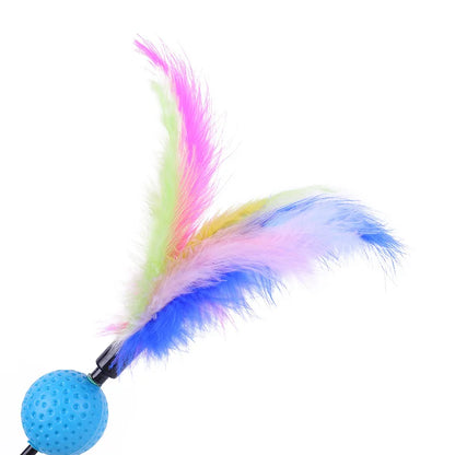 Funny Kitten Cat Teaser Interactive Toy Rod