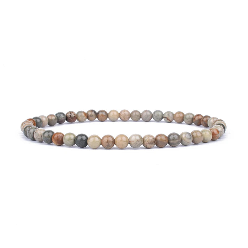 Mini Energy Charm Bracelet Natural Stone Beads Yoga Healing