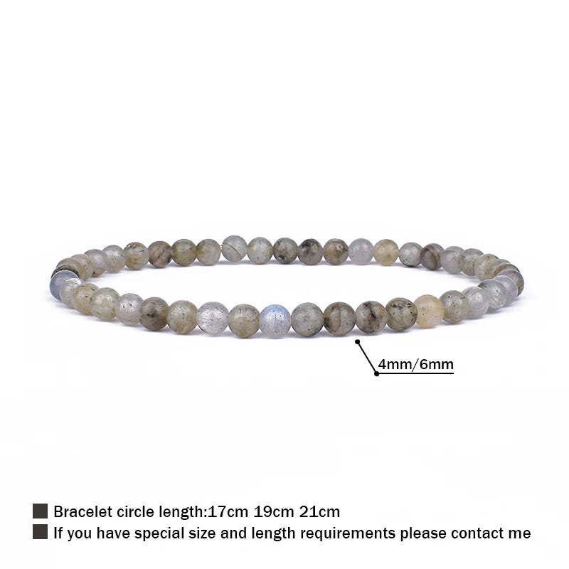 Mini Energy Charm Bracelet Natural Stone Beads Yoga Healing
