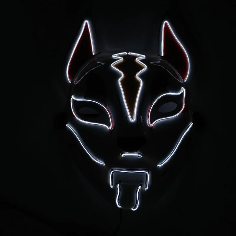 Glowing  Demon Slayer Mask Cosplay Japanese Cartoon