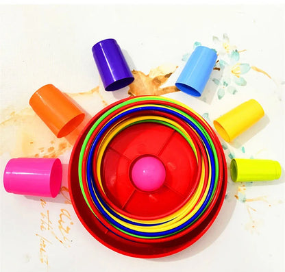 Children Throw Circle Game Ferrule Stacked Toys Fun Indoor Outdoor