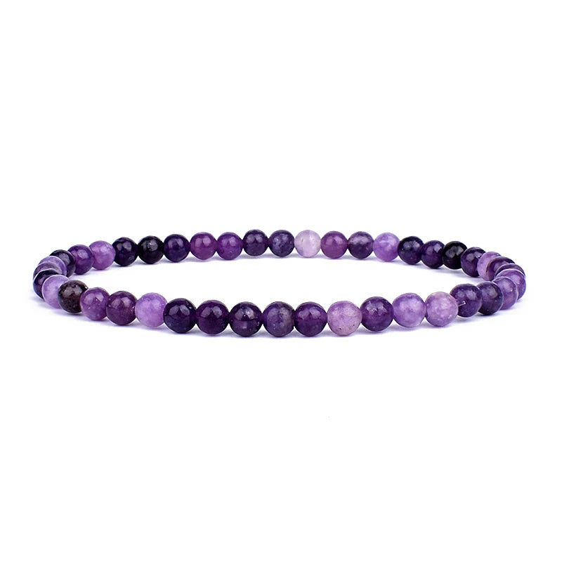 Mini Energy Charm Bracelet Natural Stone Beads Yoga Healing