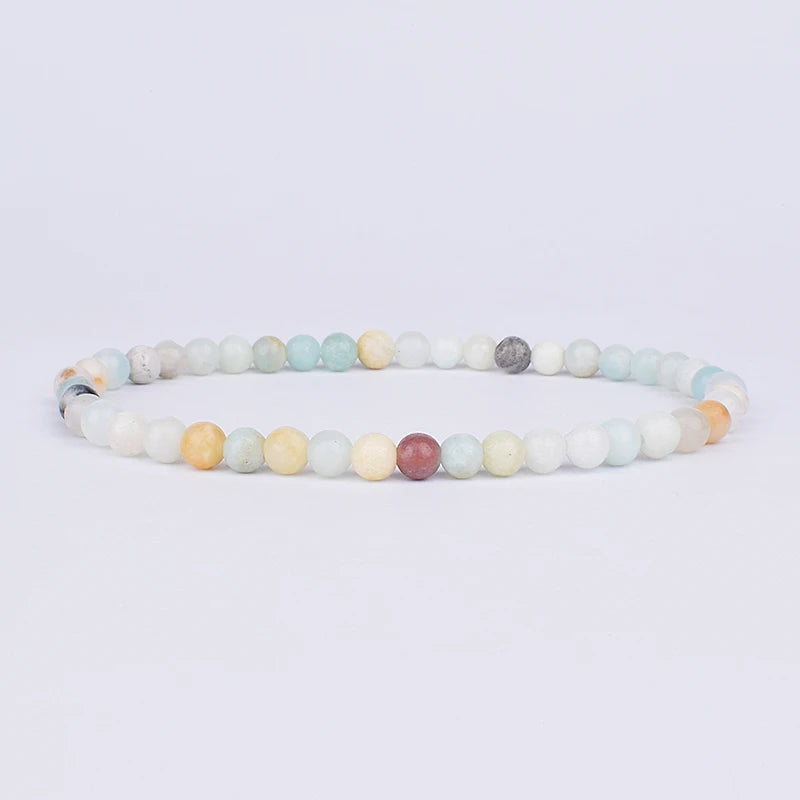 Mini Energy Charm Bracelet Natural Stone Beads Yoga Healing