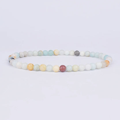 Mini Energy Charm Bracelet Natural Stone Beads Yoga Healing