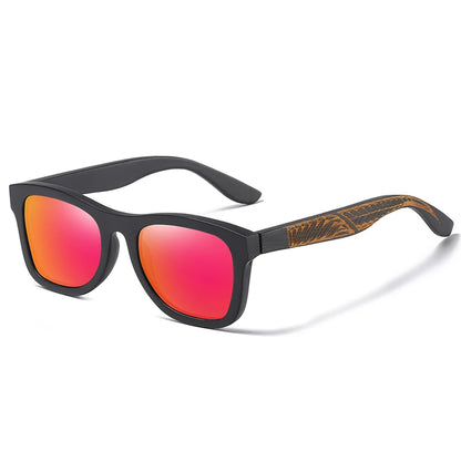 GM Handmade Black Bamboo Wooden Frame Sunglasses