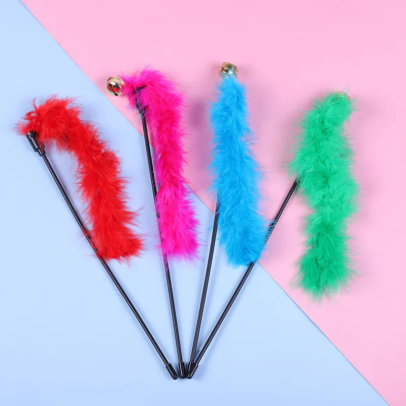 Funny Kitten Cat Teaser Interactive Toy Rod