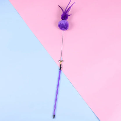 Funny Kitten Cat Teaser Interactive Toy Rod