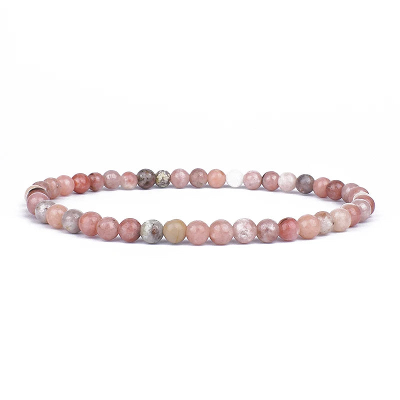 Mini Energy Charm Bracelet Natural Stone Beads Yoga Healing