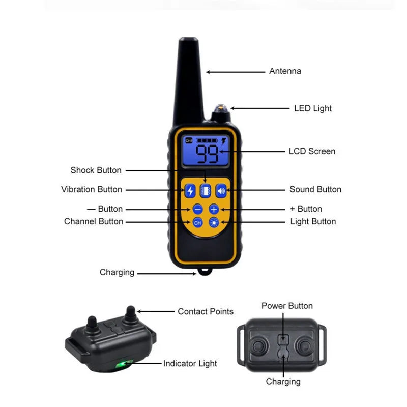Electric Dog Training Collar Dog Anti Bark Waterproof