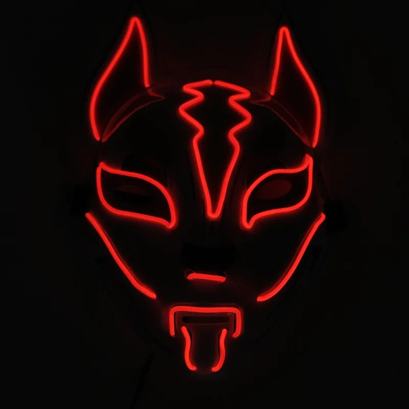 Glowing  Demon Slayer Mask Cosplay Japanese Cartoon