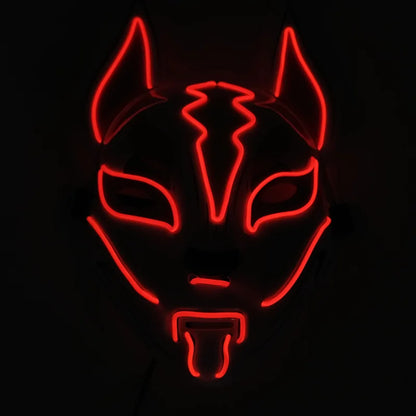Glowing  Demon Slayer Mask Cosplay Japanese Cartoon