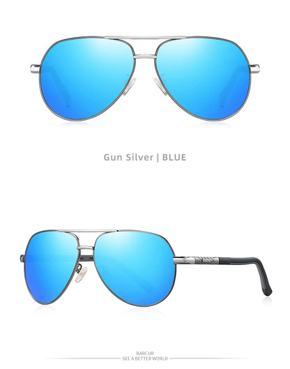 Aluminum Vintage Men's Sunglasses Men Polarized Coating