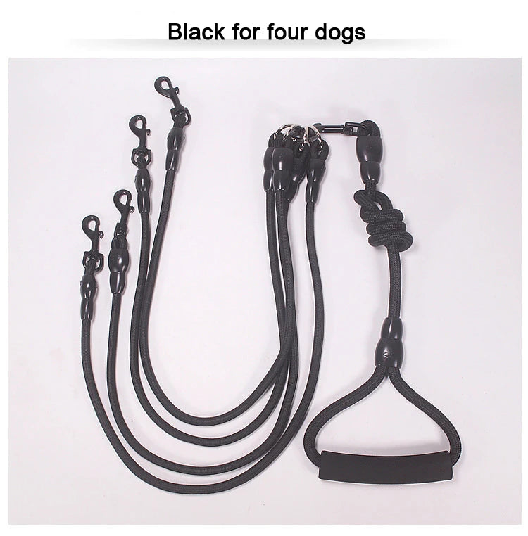 Pet Dog Leash Nylon Rope Double Dual Two Heads Dogs Leash