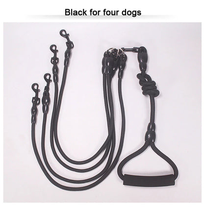 Pet Dog Leash Nylon Rope Double Dual Two Heads Dogs Leash