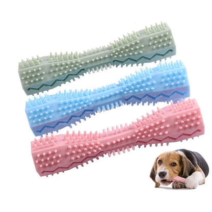 Dog Toothbrush Durable Dog Chew Toy Stick Soft Rubber