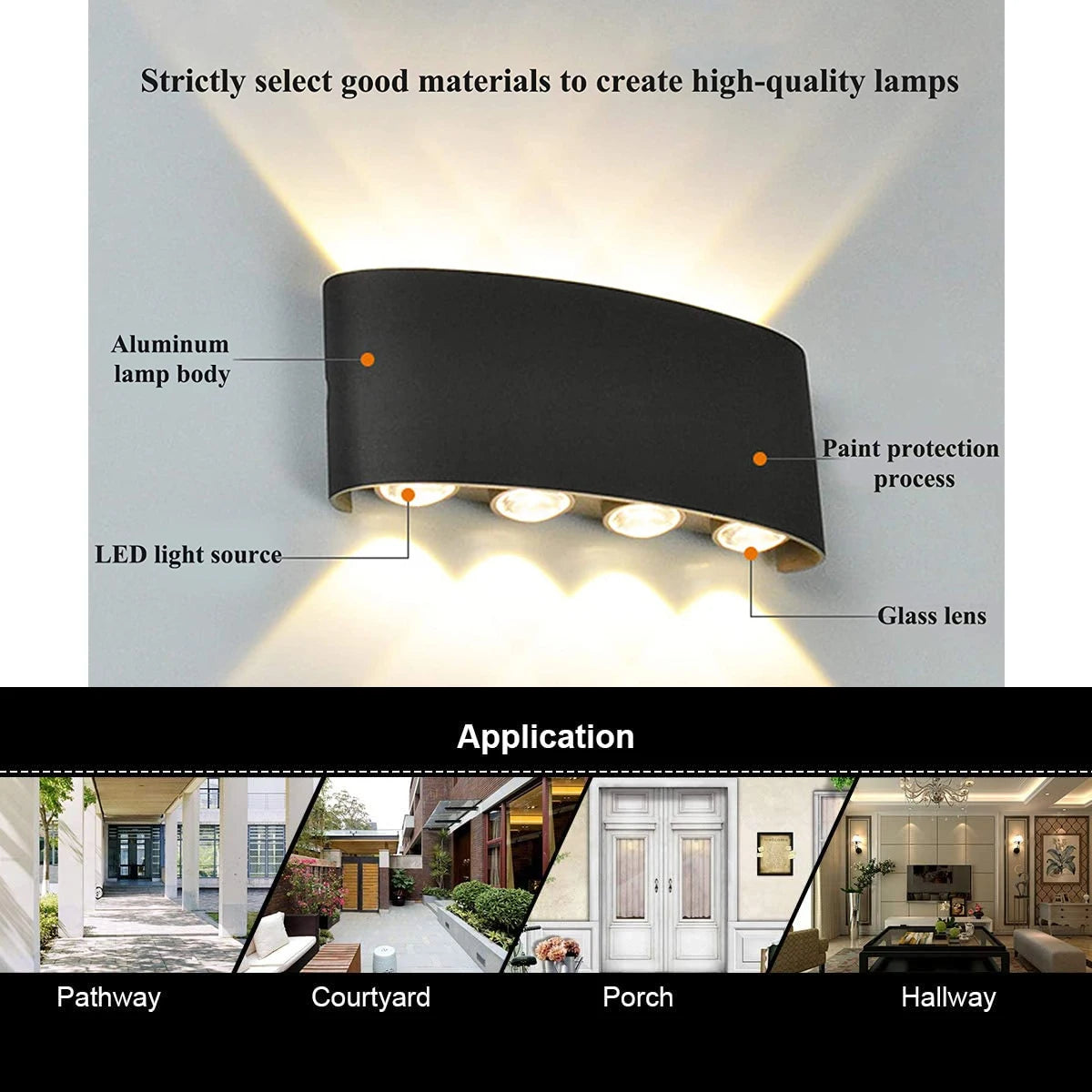 Led Wall Lamp outdoor Stair Light Fixture Bedside Loft
