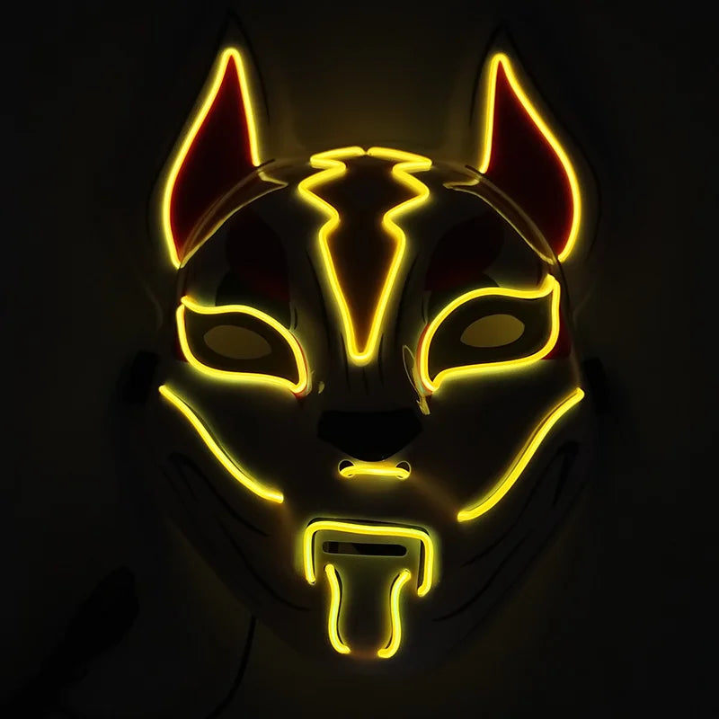 Glowing  Demon Slayer Mask Cosplay Japanese Cartoon