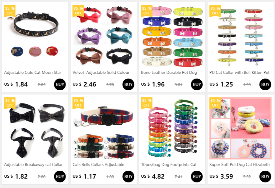 Bone Leather Durable Pet Dog Collars Puppy Pug Collars