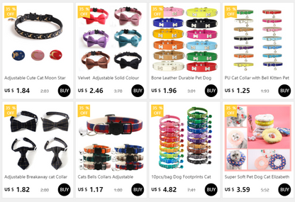 Bone Leather Durable Pet Dog Collars Puppy Pug Collars