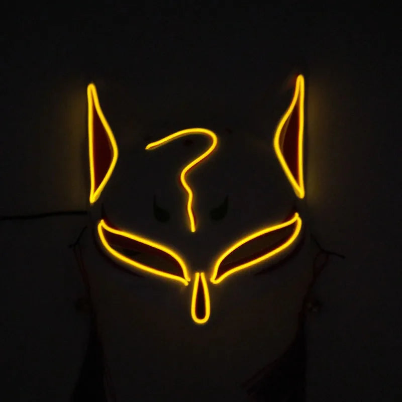Glowing  Demon Slayer Mask Cosplay Japanese Cartoon