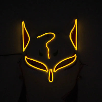 Glowing  Demon Slayer Mask Cosplay Japanese Cartoon