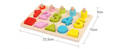 3D Preschool Children Educational Toys Wooden Montessori