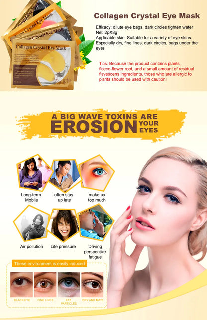 Gold Collagen Crystal Eye Mask Moisturizing Skin Care