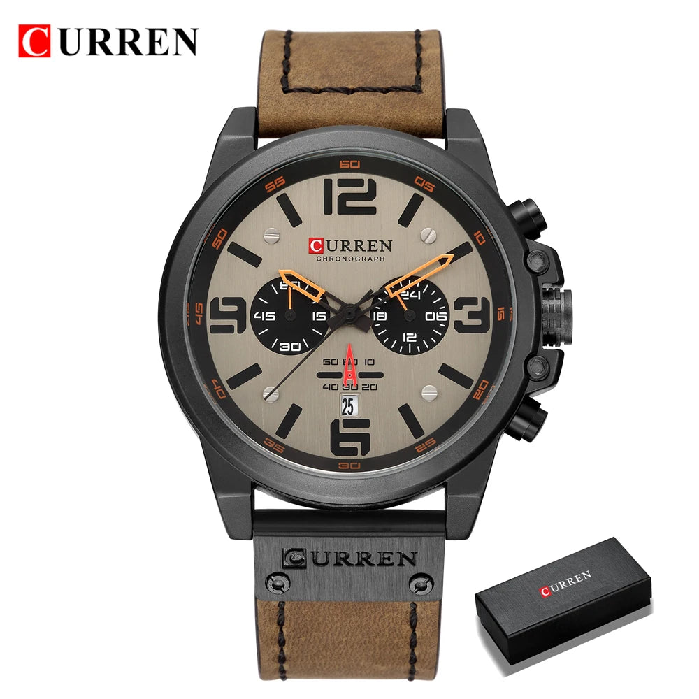 CURREN Mens Watches Top Luxury Brand Sport Wrist Watch