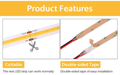 High Density Flexible Tape Ribbon 3000-6500K RA90 Led Lights