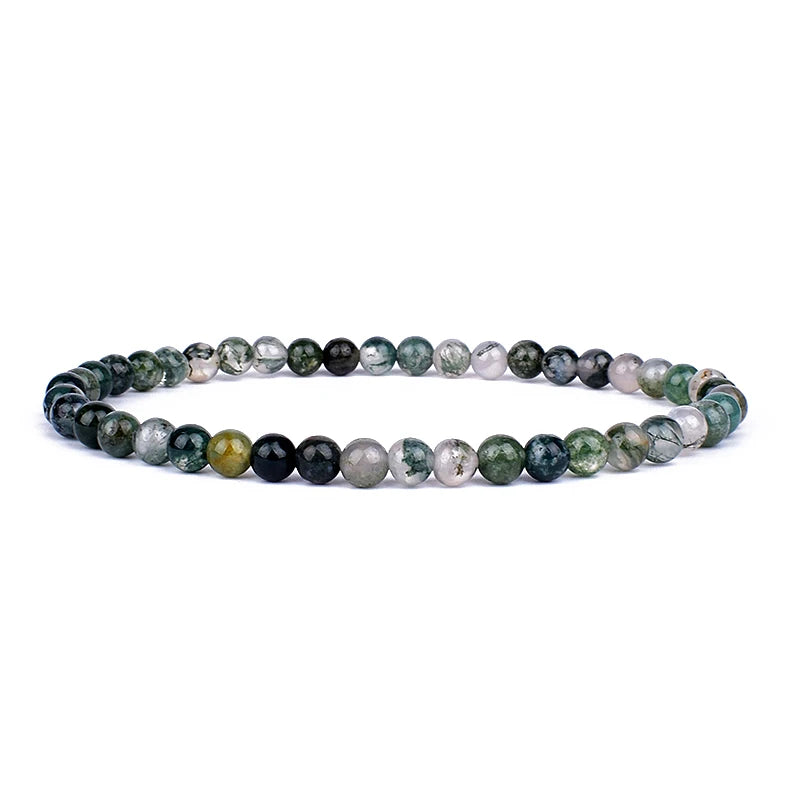 Mini Energy Charm Bracelet Natural Stone Beads Yoga Healing