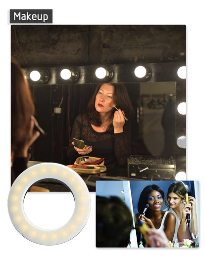 Portable LED Selfie Ring Light Flash