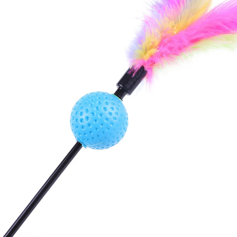 Funny Kitten Cat Teaser Interactive Toy Rod