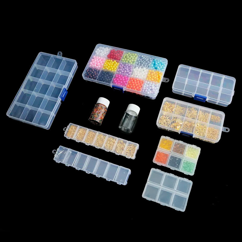 19 Style Plastic Storage Jewelry Box Compartment