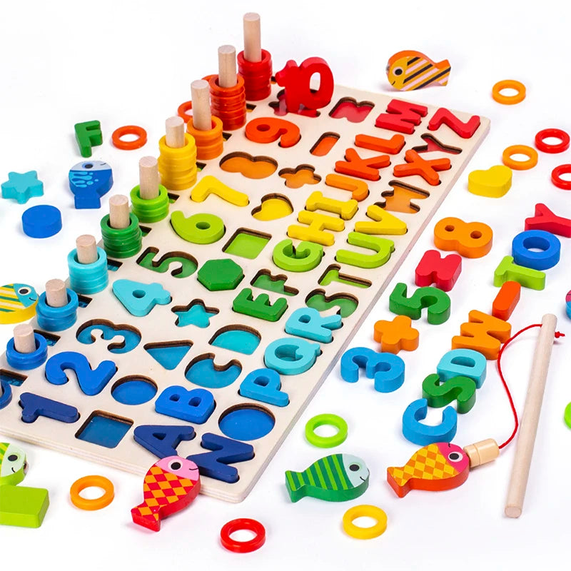 3D Preschool Children Educational Toys Wooden Montessori