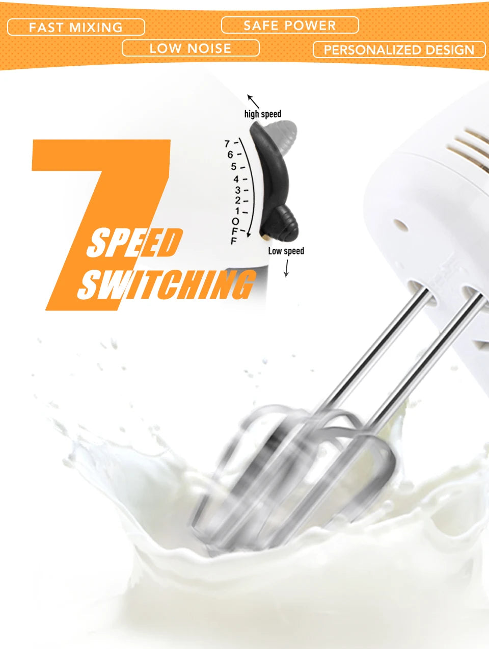 Electric Hand Mixer Egg-Whisk Electric Mixer