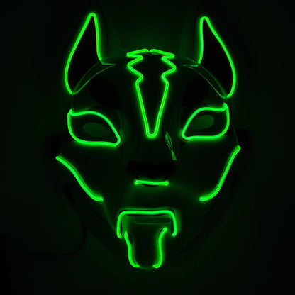 Glowing  Demon Slayer Mask Cosplay Japanese Cartoon