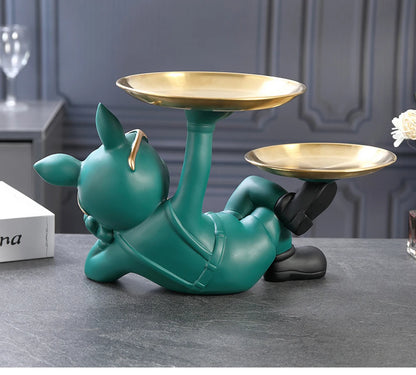 Bulldog Animal Figurines Cool Dog Statue Sculpture Decoration