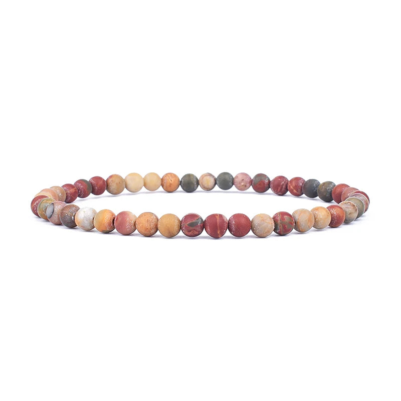 Mini Energy Charm Bracelet Natural Stone Beads Yoga Healing