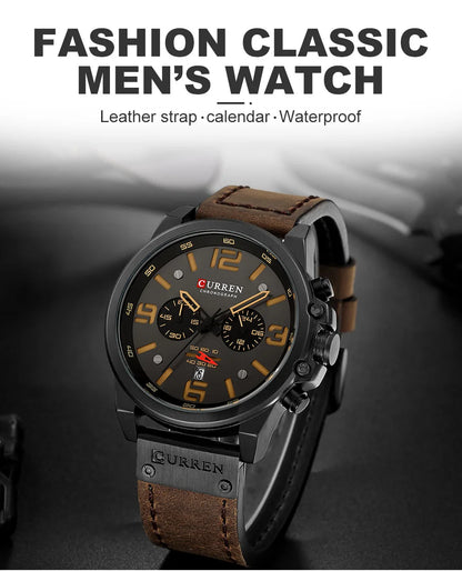 CURREN Mens Watches Top Luxury Brand Sport Wrist Watch