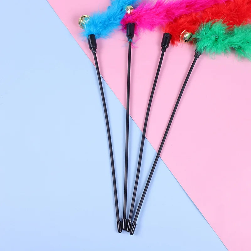 Funny Kitten Cat Teaser Interactive Toy Rod