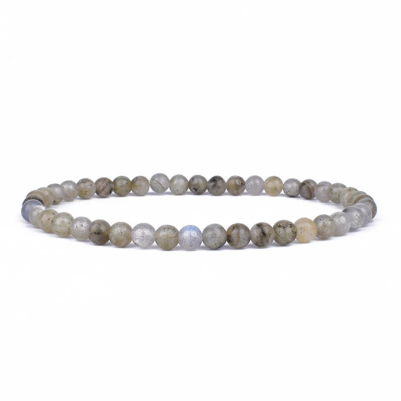Mini Energy Charm Bracelet Natural Stone Beads Yoga Healing