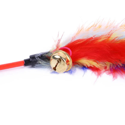 Funny Kitten Cat Teaser Interactive Toy Rod